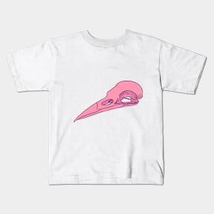 Pink Skull Raven Kids T-Shirt